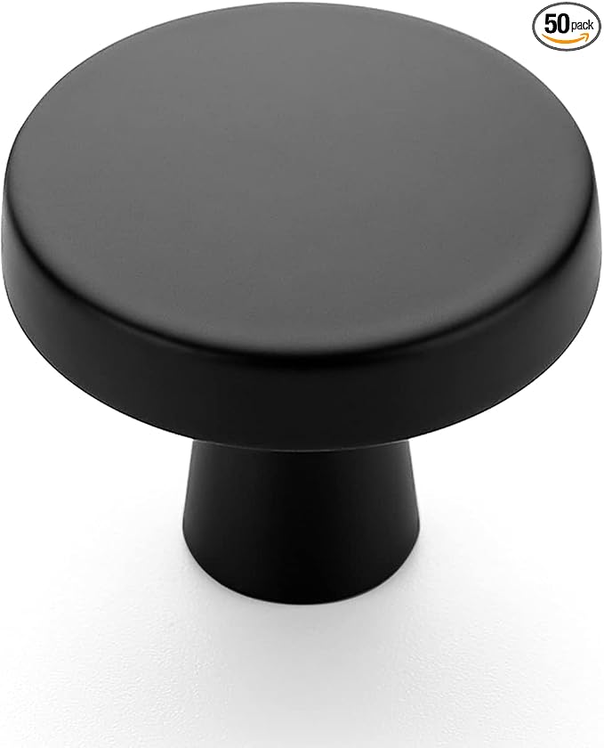 Ravinte 50 Pack 1-1/4 Inch Kitchen Cabinet Knobs Solid Round Dresser Drawer by Ravinte