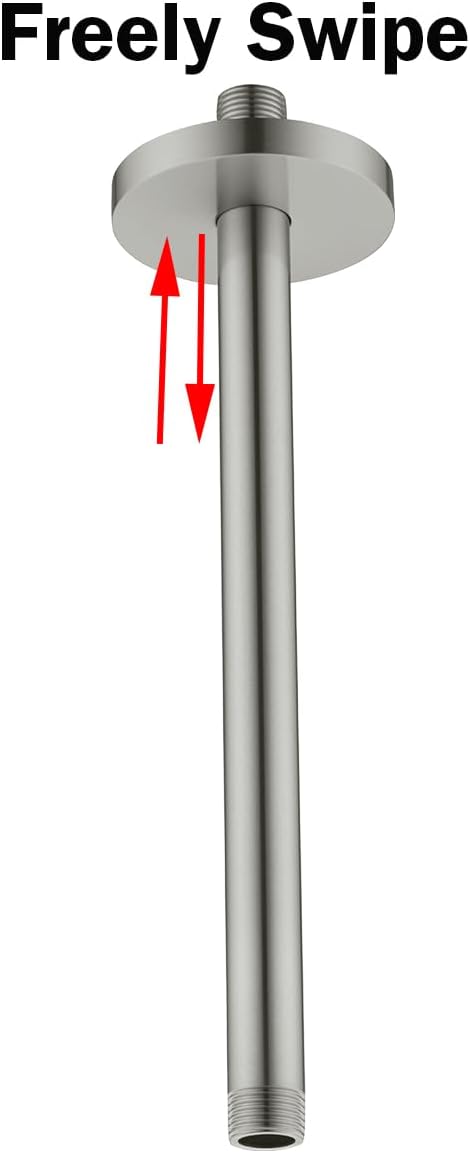 RANDOM Brushed Nickel Shower Arm - Image 5