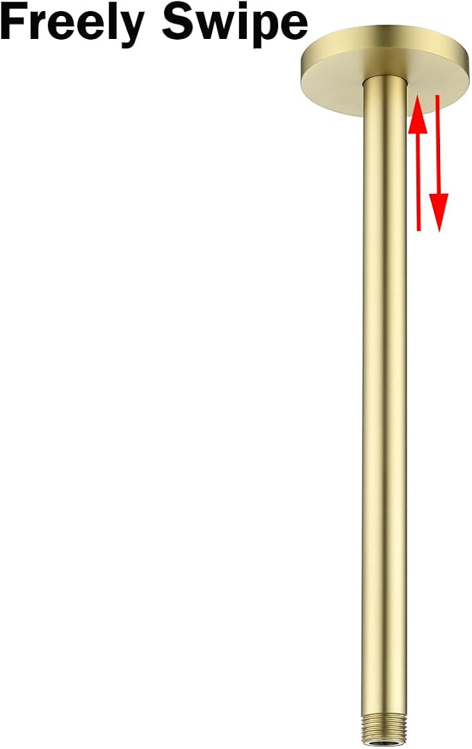 RANDOM Shower Arm with Flange, Brushed Gold.RD91038-12BG - Image 6