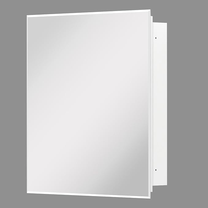 Medicine Cabinet, Rectangular Beveled Frameless Mirror Cabinet, Wall Mounted - Image 8