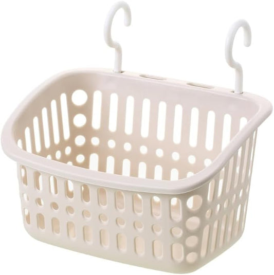 Hanging Bathroom Storage Basket – Wall-Mounted Plastic Organizer Bin by MIXNEX