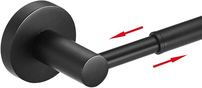 BESy Adjustable 15 to 26 Inch Single Bath Towel Bar Rack by BESy