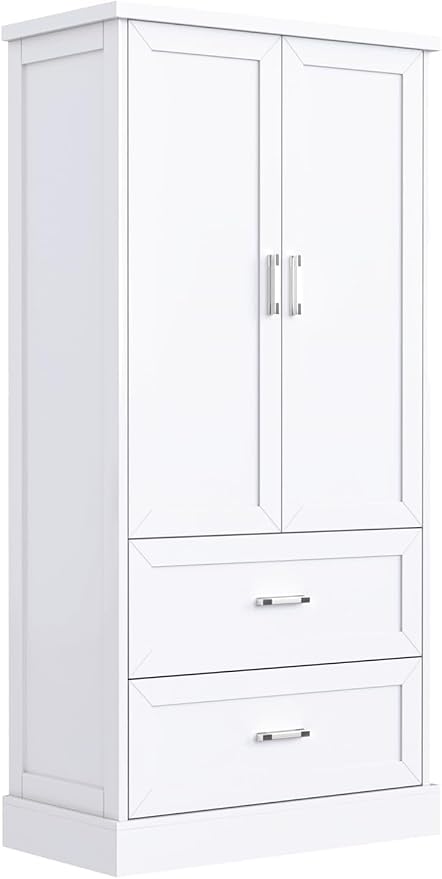 Tall Wide Storage Cabinet, Wood Storage Cabinet - Image 8