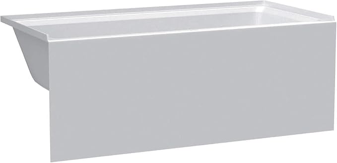 Fine Fixtures Acrylic, Fiberglass Alcove Soaking Bathtub by Fine+Fixtures