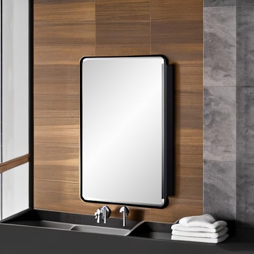 Black Bathroom Mirror Medicine Cabinet - Image 2