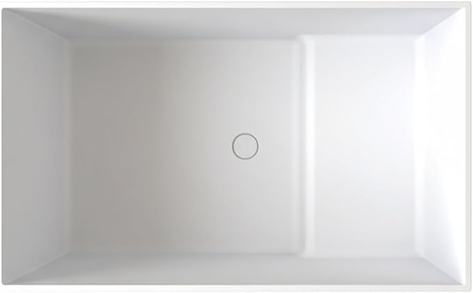 Cpingao 47" Stone Resin Freestanding Bathtub, Solid Surface Japanese Soaking - Image 3