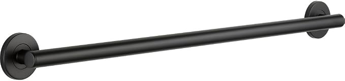 DELTA FAUCET 41836-BL Contemporary ADA Decorative Grab Bar, Matte Black by DeltaFaucet