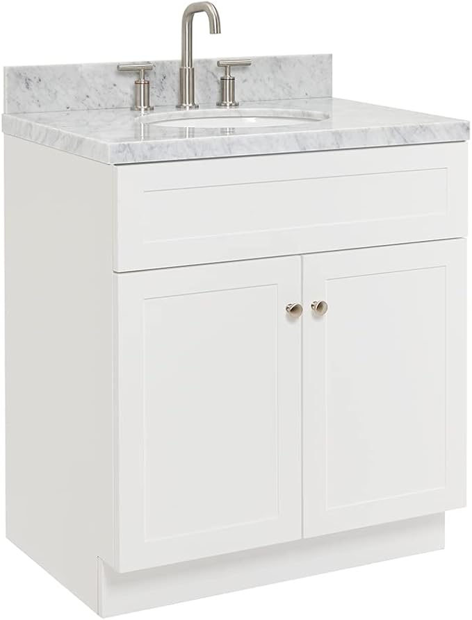 ARIEL Hamlet 31 Inch White Bathroom Vanity - Image 7