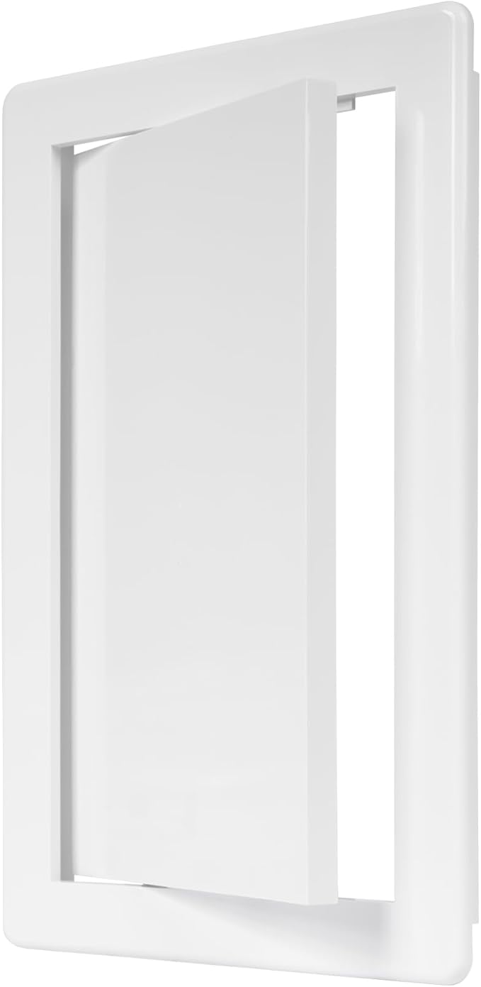 6" x 10" White Plastic Access Panel. Service Shaft Door Panel. Plumbing by Unknown