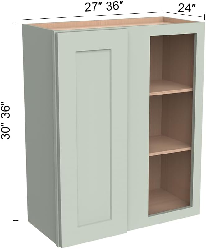 Solid Hardwood Wall Blind Corner Cabinets, Adjustable Shelves, Soft-Close Doors - Image 3