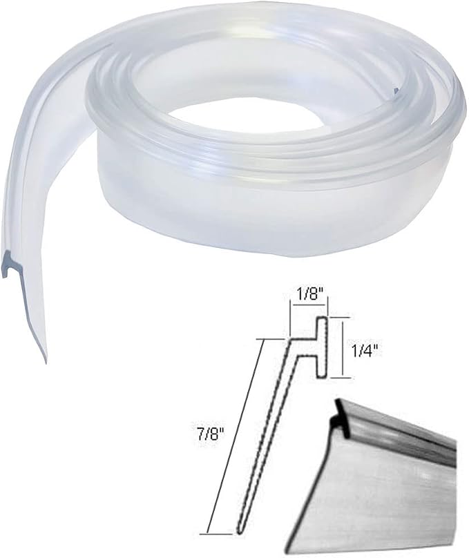 Gordon Glass® Angled Clear Vinyl Slide-in Sweep|Wipe|Seal|Drip - Image 2