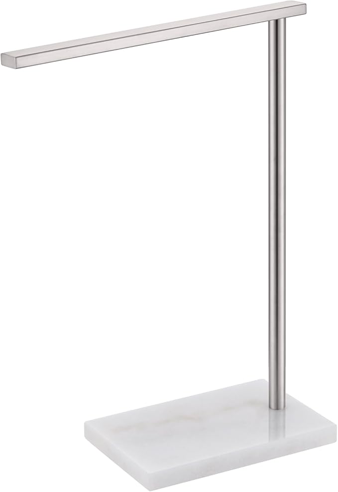 Standing Towel Rack Brushed Nickel 1-Tier Towel Bar by AONEON
