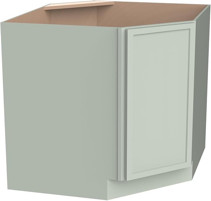 Diagonal Corner Kitchen Cabinet – Solid Wood – Freestanding Storage Organizer - Image 5