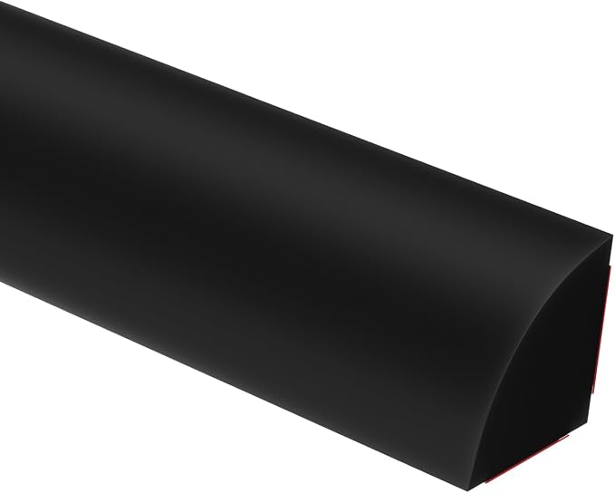 Duzzy 158 Inch Flexible Quarter Round Molding, Peel and Stick Silicone Rubber by Duzzy