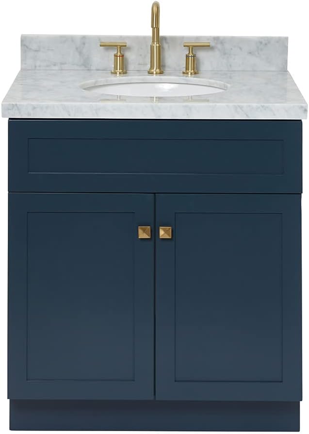ARIEL Hamlet 31 Inch Midnight Blue Bathroom Vanity by Ariel