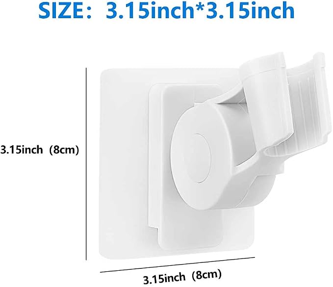 Shower Head Holder, Plastic Bathroom Strong Adhesive Showerhead Adapter - Image 7