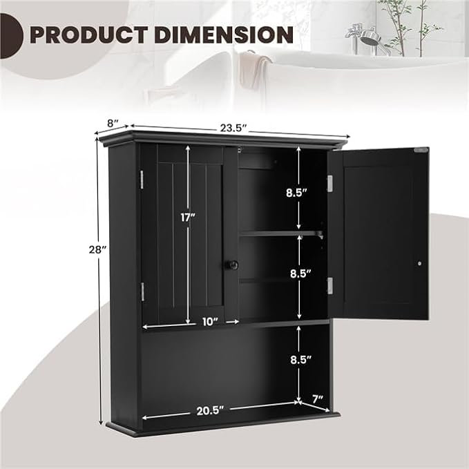 Safeplus 28" H x 23.5" W Wall Mount Medicine Cabinets - Image 3