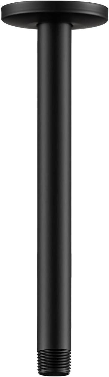OFFO Shower Arm with Flange 10 in Ceiling Mount Replacement Rain Shower Head by OFFO