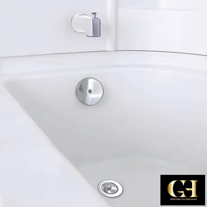 Single Hole Bathtub Drain Overflow Plate/Tub Overflow Drain Ccover - Image 8