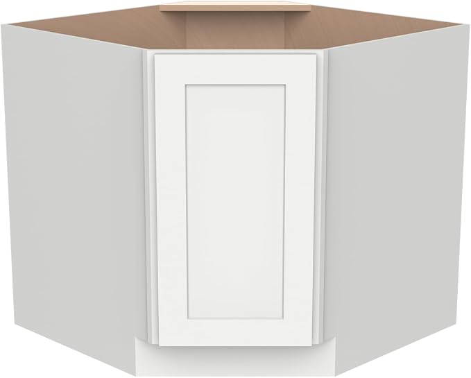 Diagonal Corner Kitchen Cabinet – Solid Wood – Freestanding Storage Organizer - Image 5