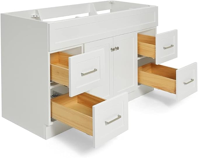 ARIEL Single Sink Configuration Bathroom Vanity Base Cabinet in White - Image 4