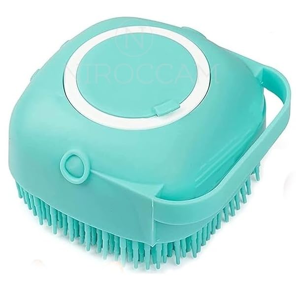 Dog Bath Brush with Shampoo Dispenser – Silicone Pet Grooming Scrubber - Image 3