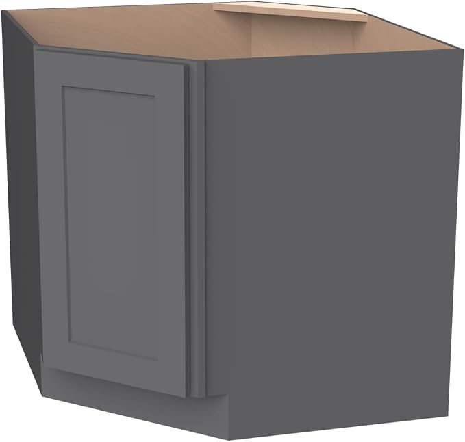 Diagonal Corner Kitchen Cabinet – Solid Wood – Freestanding Storage Organizer by HCIOANHomecabinetseries