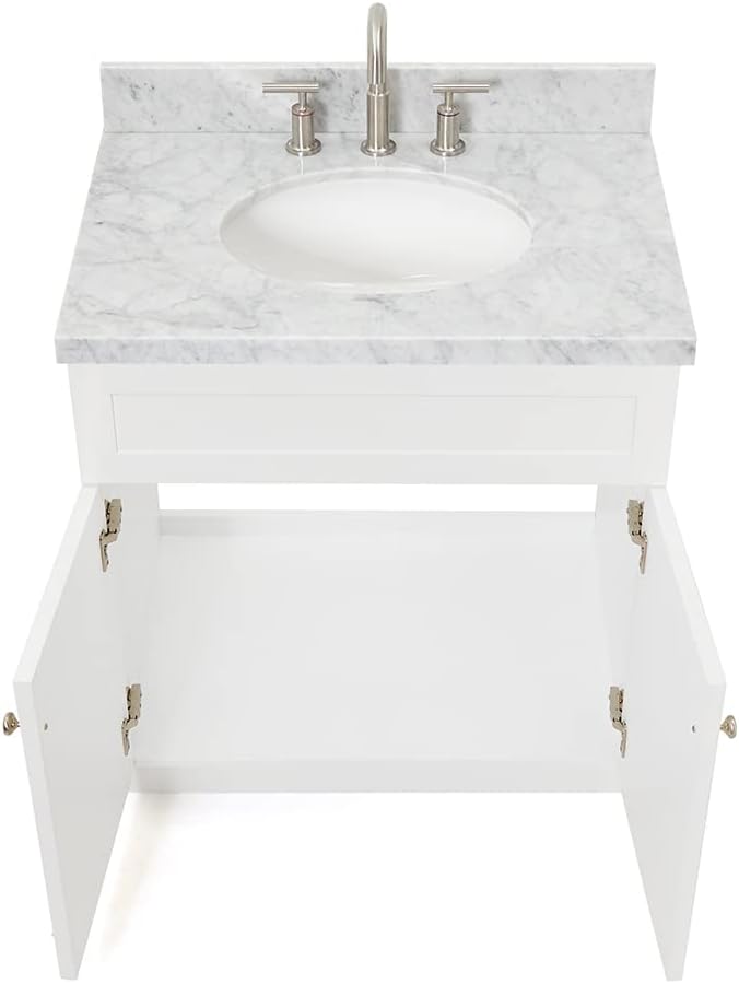 ARIEL Hamlet 31 Inch White Bathroom Vanity - Image 5