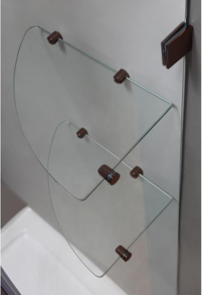Avalux GS 40 in. W x 36 in. D x 72 in. H Rectangular Pivot Frameless Corner - Image 6