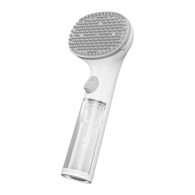 Dog Bath Brush, Scrubber Soft Silicone Head Pet Bathing Massage Brush Long by Miskall