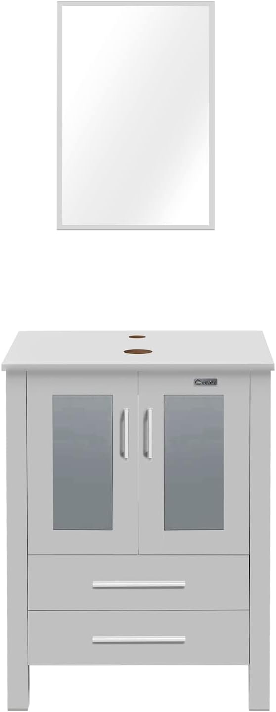 eclife 24" Modern Bathroom Vanity Sink Combo Freestanding Cabinet by eclife
