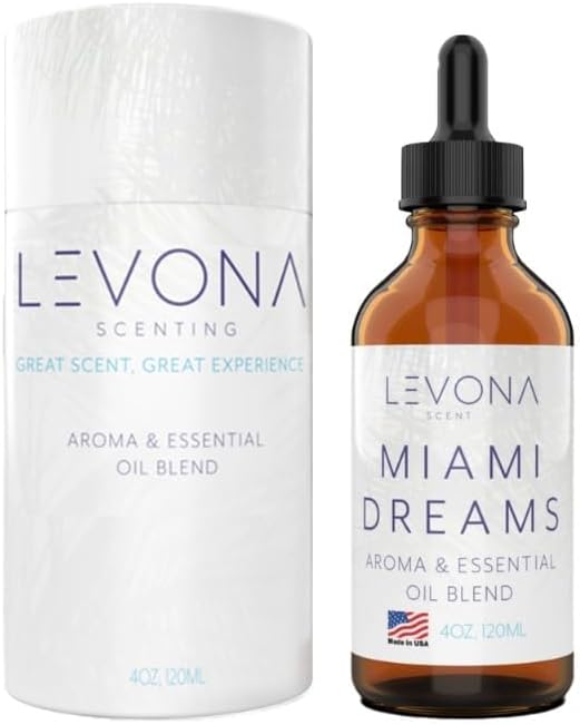 Levona Scent Essential Oils for Diffusers for Home: Miami Dreams Hotel & Home by LEVONASCENT