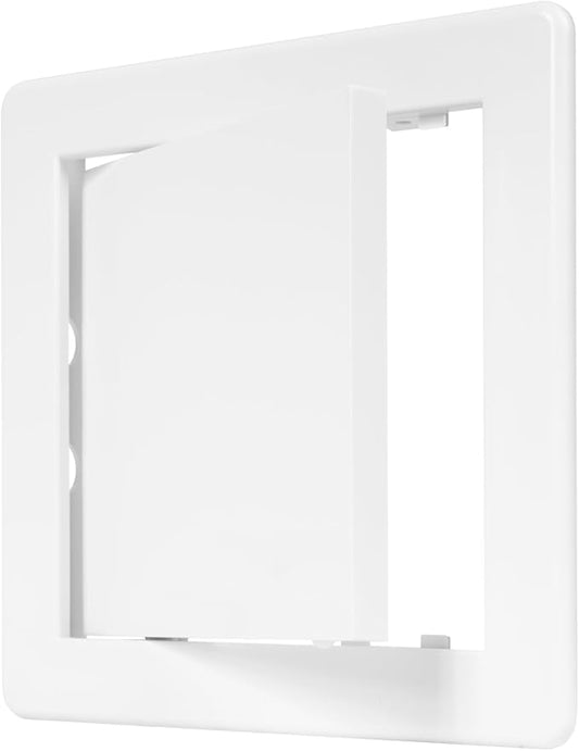 6" x 6" White Plastic Access Panel. Service Shaft Door Panel. Plumbing by Unknown