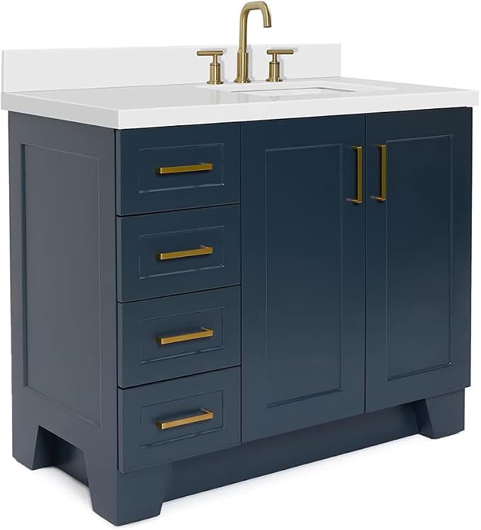 ARIEL Taylor 43 Inch Blue Bathroom Vanity - Image 6