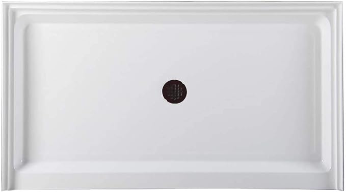 Westbrass SP6036WP-12 60" x 36" 3-Wall Shower Pan by Westbrass