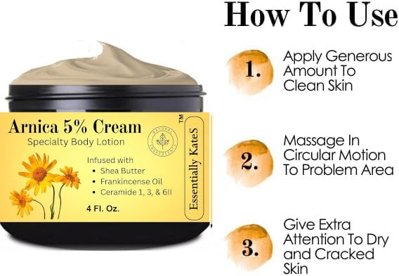 Arnica 5% Cream Body Lotion 4 Fl Oz - Image 4