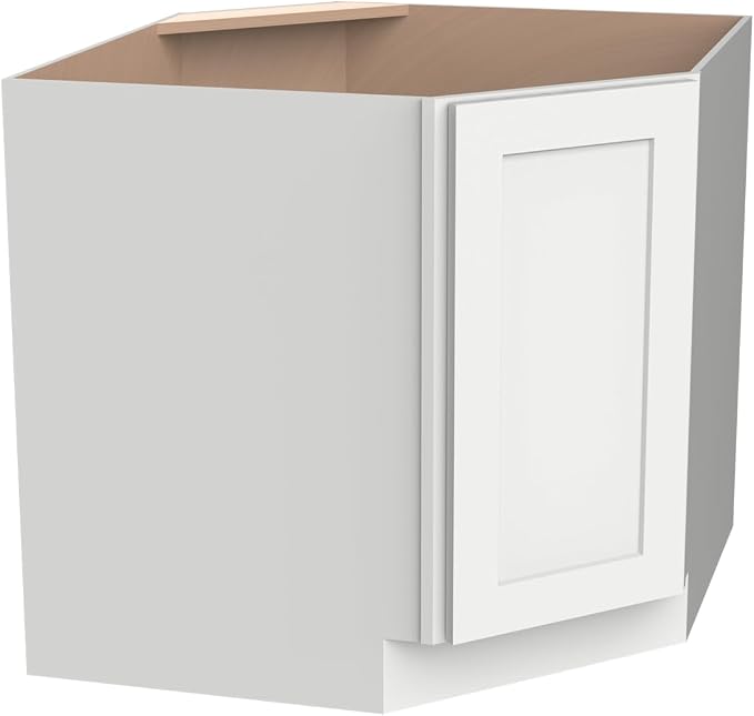 Diagonal Corner Kitchen Cabinet – Solid Wood – Freestanding Storage Organizer - Image 7