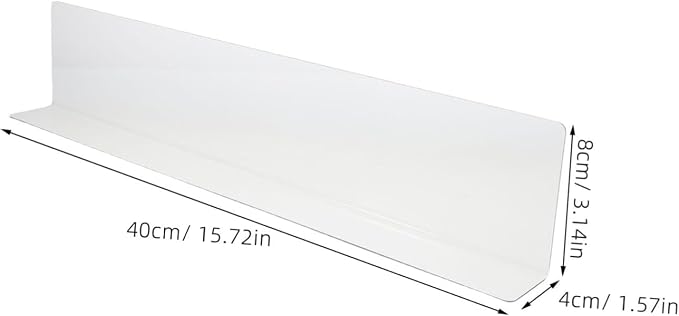 Splash Guard for Bathtub Transparent Pvc Splashproof Baffle 15.75 Inch Corner - Image 2