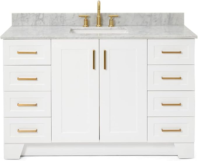 ARIEL 55" White Bathroom Vanity by Ariel