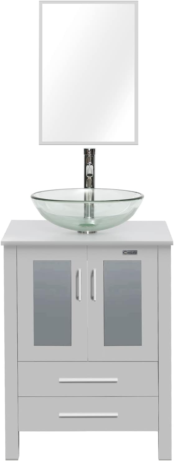 eclife 24" Modern Bathroom Vanity Sink Combo Freestanding Cabinet by eclife