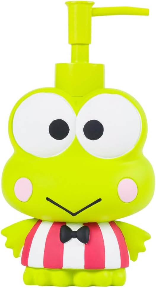 Sanrio Keroppi Soap/Lotion/Hand Sanitizer Resin Pump Dispenser, 13 Ounces by Franco