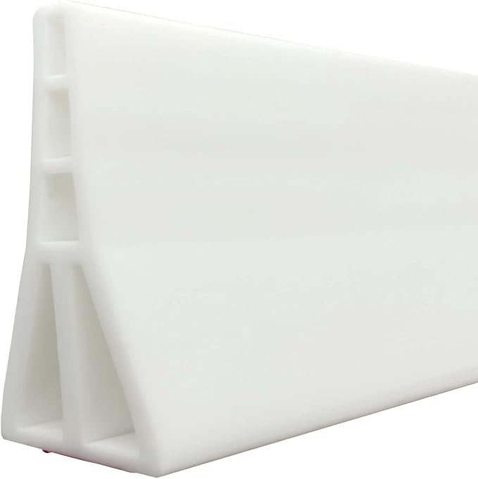 3.5" High Collapsible Shower Threshold Water Dam 59"Shower Water Splash Guard by Ynotus