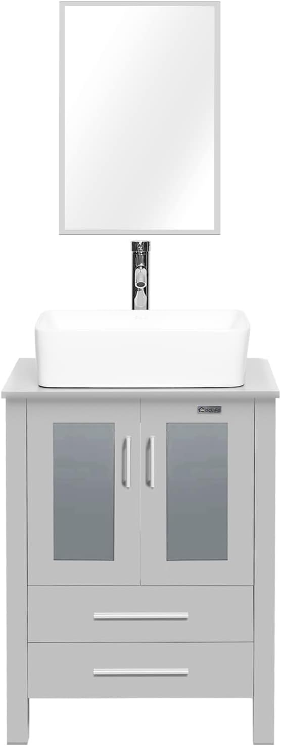 eclife 24" Modern Bathroom Vanity Sink Combo Freestanding Cabinet by eclife