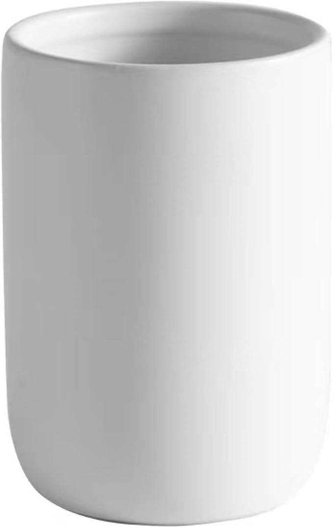 Ceramic Toothbrush Holders for Bathrooms, 8 oz Matte Tooth Brushing Dispenser by Unknown
