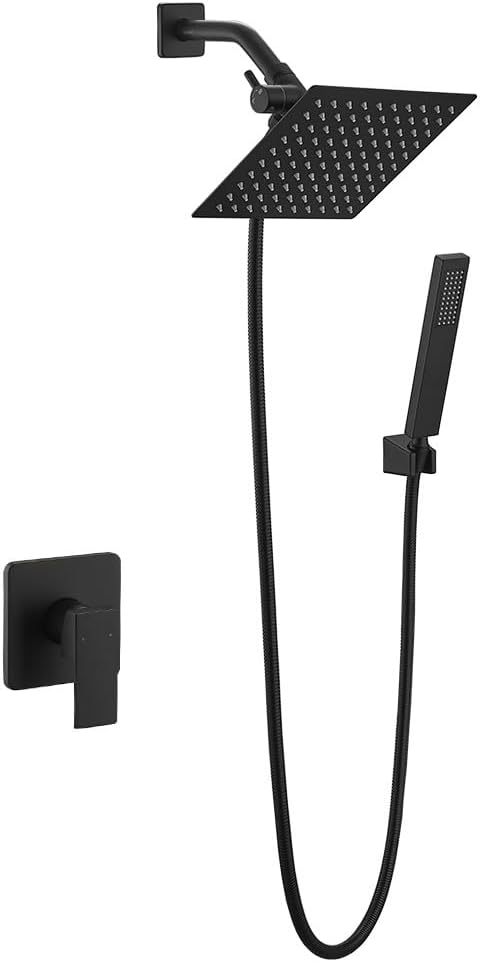 8 Inch Rainfall Shower Head and Handheld Spray Combo by Unknown