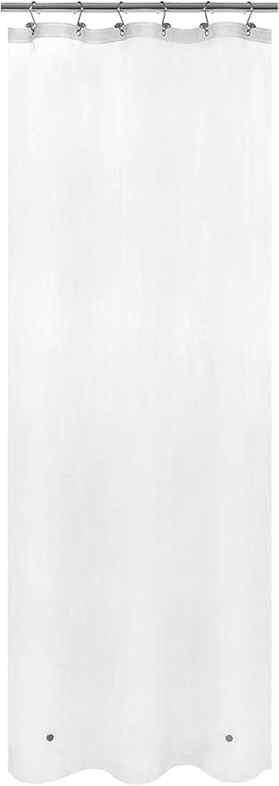 White Stall Shower Curtain Liner 36 x 72 inch Plastic Shower Liner Washable by De-Mediocre