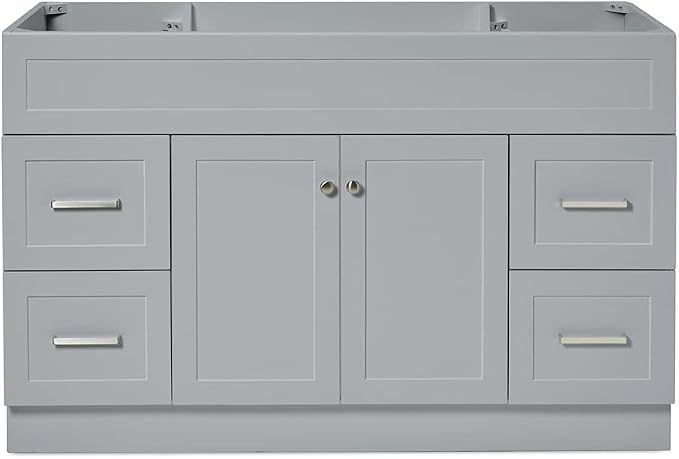 ARIEL 54" Inch Single Vanity Base Cabinet in Grey by Ariel