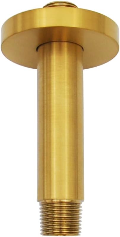 Aquaiaw Shower Arm and O-Ring Flange, 3 inch, Solid Brass, Both Soldered 1/2 by AQUAIAW