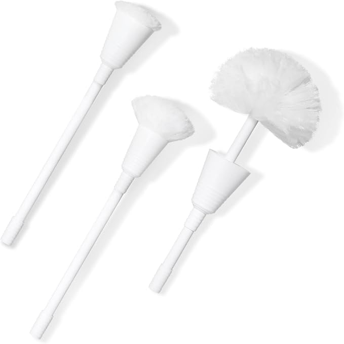 Don Aslett Johnny Mop | Set of 3 Toilet Brushes | 14" Handle to Easily Clean by DonAslett