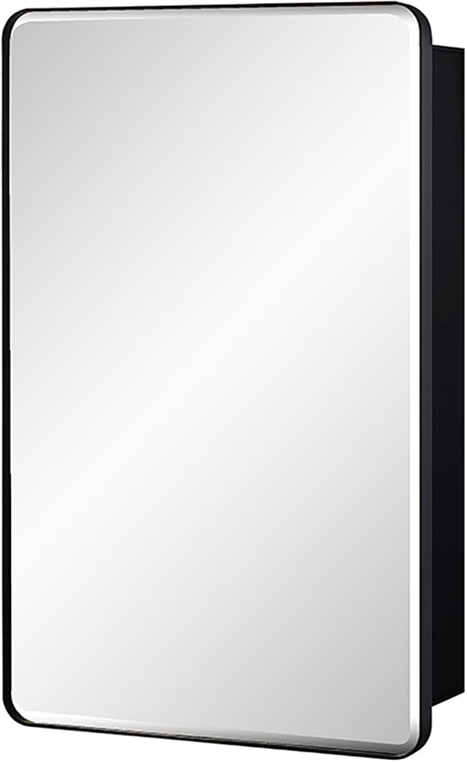 Black Bathroom Mirror Medicine Cabinet - Image 4